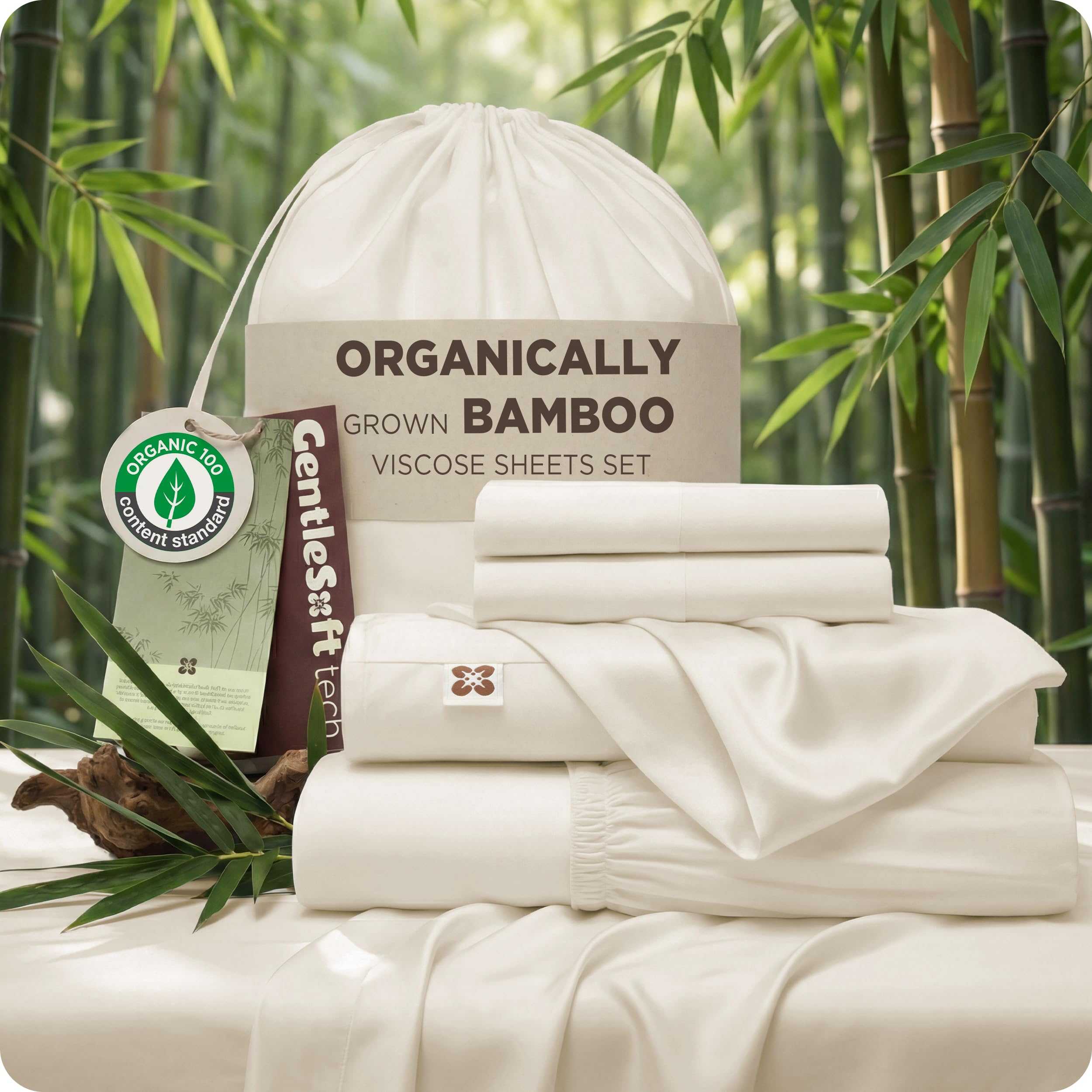 Bedsure Bamboo Viscose Queen Sheet Set 
