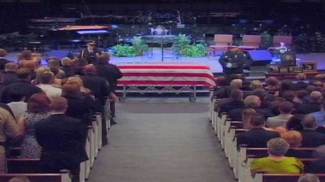 May 30, 2013: Mourners packed Parkway Baptist Church to pay their last respects to Officer Ellis.