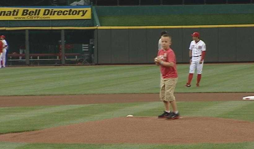 June 19, 2013:  Ellis' 8-year-old took the mound inside Great American Ballpark to throw out the first pitch in front of thousands of fans to honor his fallen father.