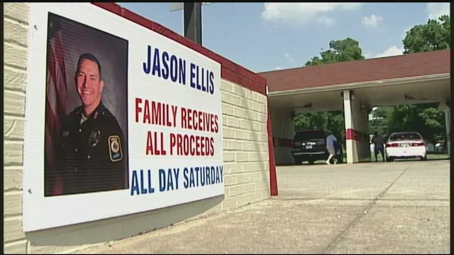 June 9, 2013: On The Spot Car Wash donates all proceeds going to the family of Officer Jason Ellis.