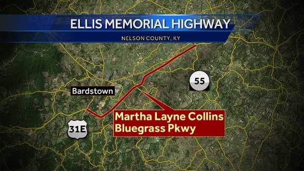 Jan. 2, 2014: State Rep. David Floyd pre-files a bill to rename the Martha Layne Collins Bluegrass Parkway the Officer Jason Ellis Memorial Highway in Nelson County from the United States Route 31E underpass (mile point 20.459) to the Kentucky Route 55 underpass (mile point 33.301).