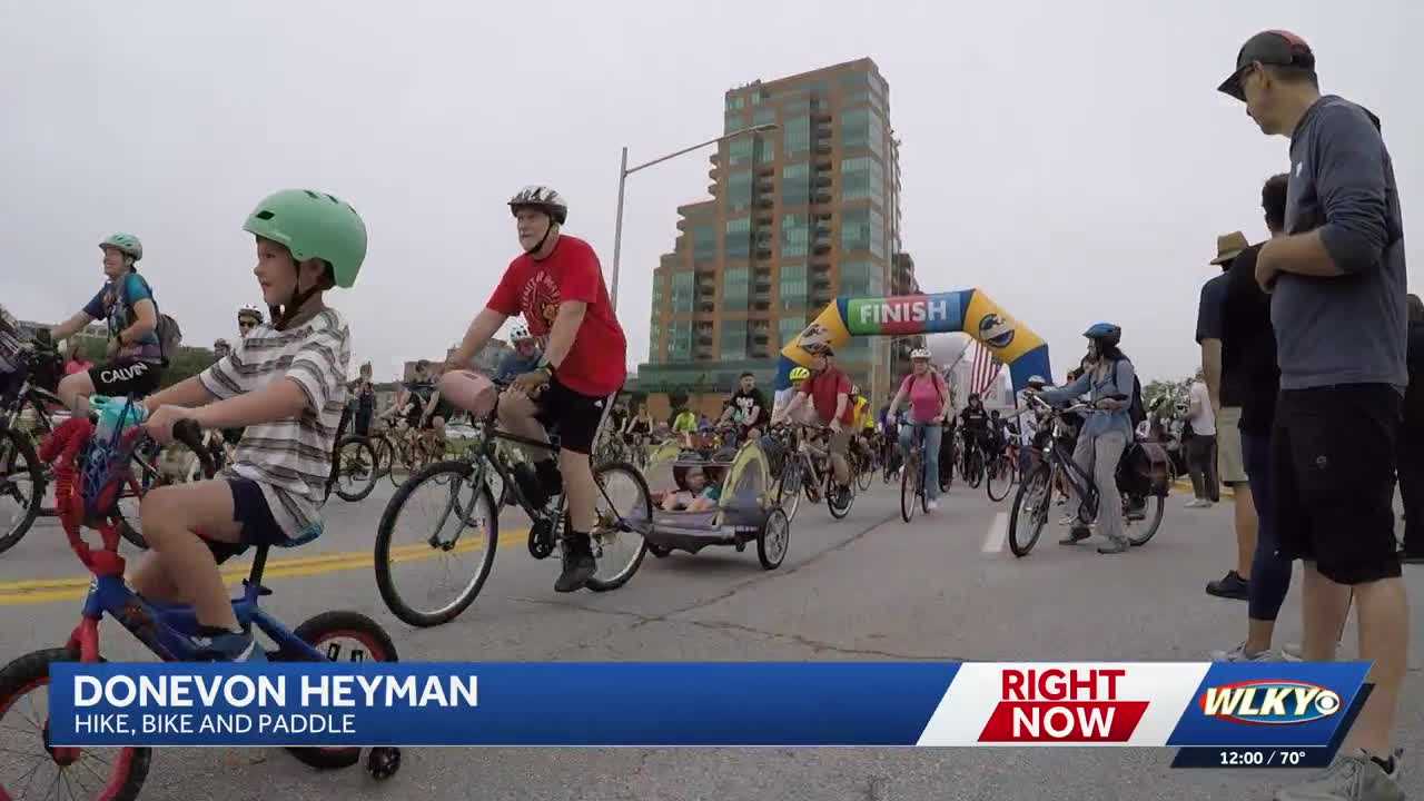 Hike, bike and skip the paddle: Louisville tradition rolls on despite rising river levels