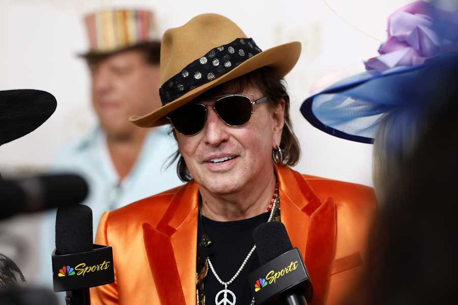 LOUISVILLE, KENTUCKY - MAY 02: Richie Sambora attends the Kentucky Derby 152 at Churchill Downs on May 02, 2026 in Louisville, Kentucky. (Photo by Jeff Schear/Getty Images for Churchill Downs)