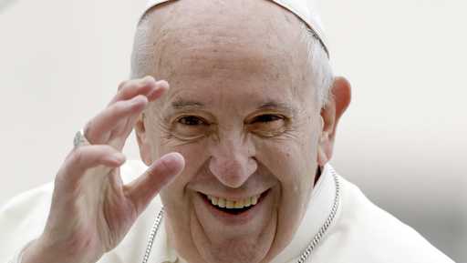 FILE - Pope Francis leaves at the end of his weekly general audience in St. Peter&apos;s Square, at the Vatican, Wednesday May 15, 2019. (AP Photo/Andrew Medichini, File)