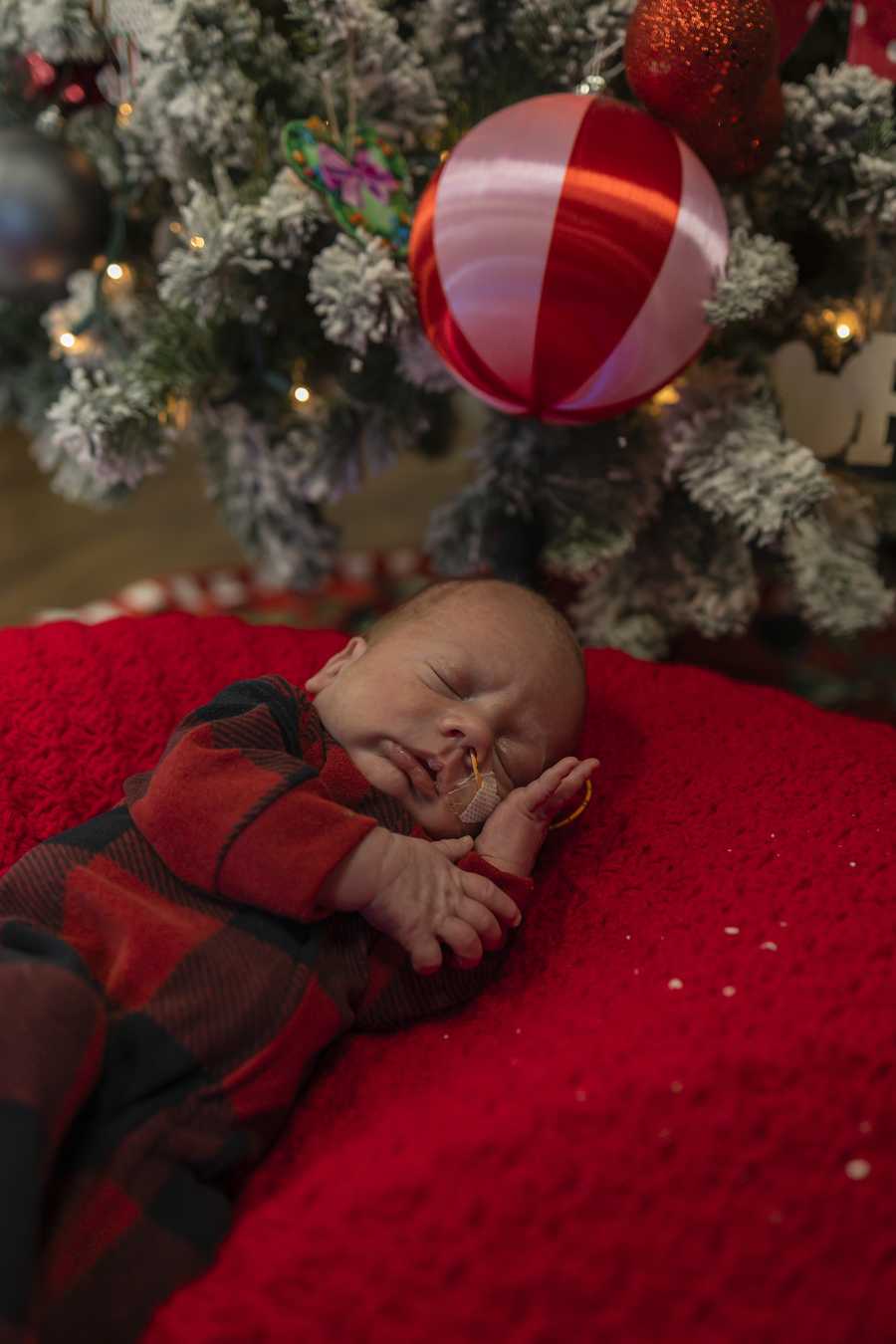 nicu baby christmas shoot 2025