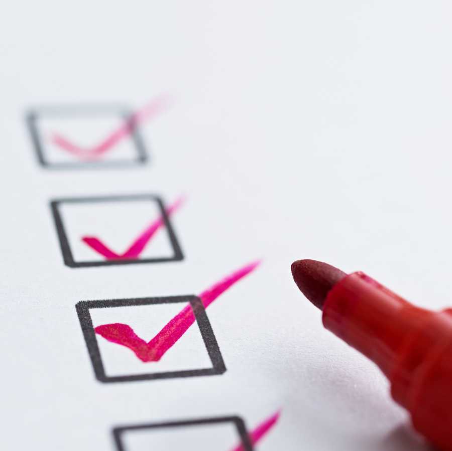 Checklist with check mark