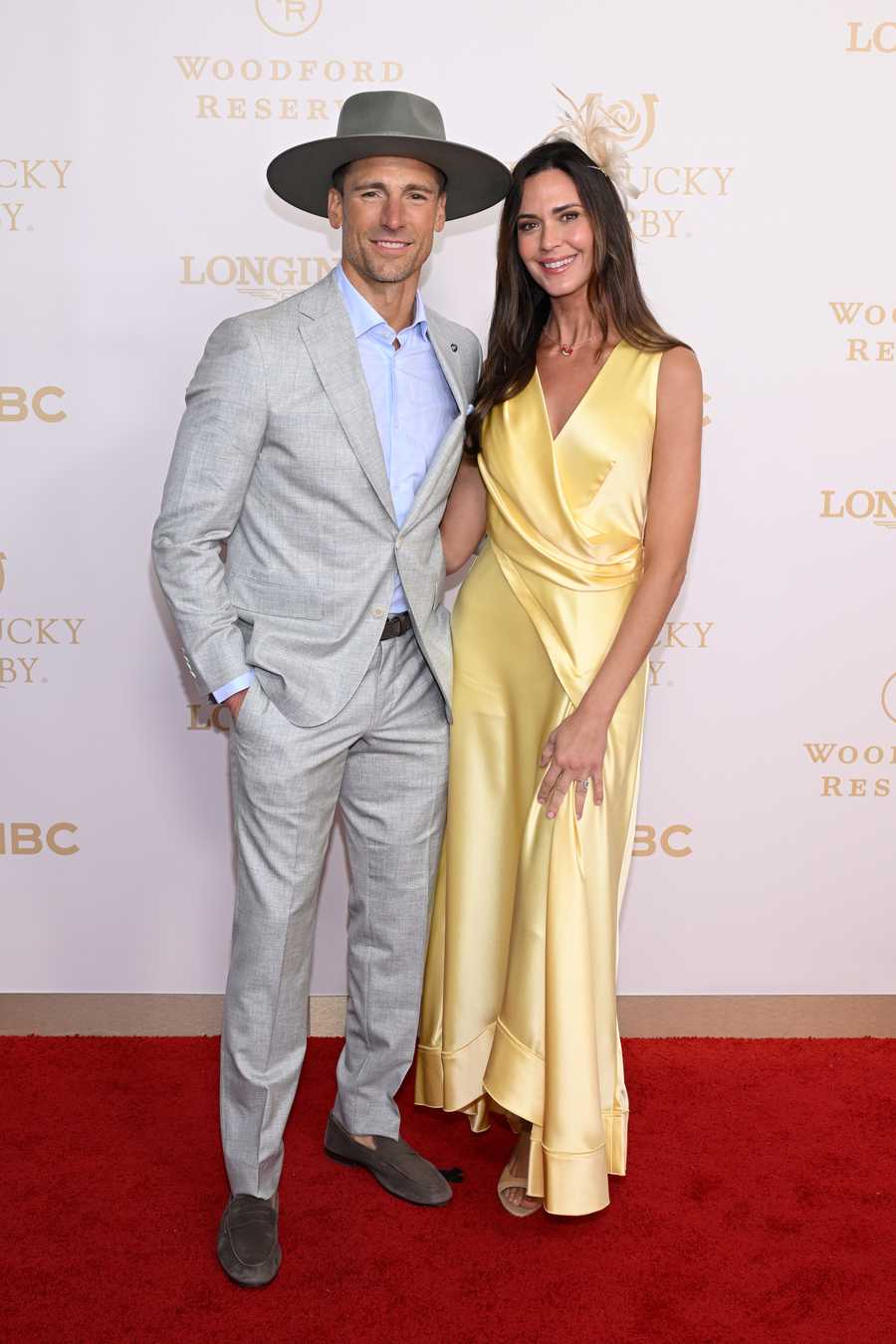 LOUISVILLE, KENTUCKY - MAY 02: (L-R) Andrew Walker and 
Odette Annable attend the Kentucky Derby 152 at Churchill Downs on May 02, 2026 in Louisville, Kentucky. (Photo by Daniel Boczarski/Getty Images for Churchill Downs)