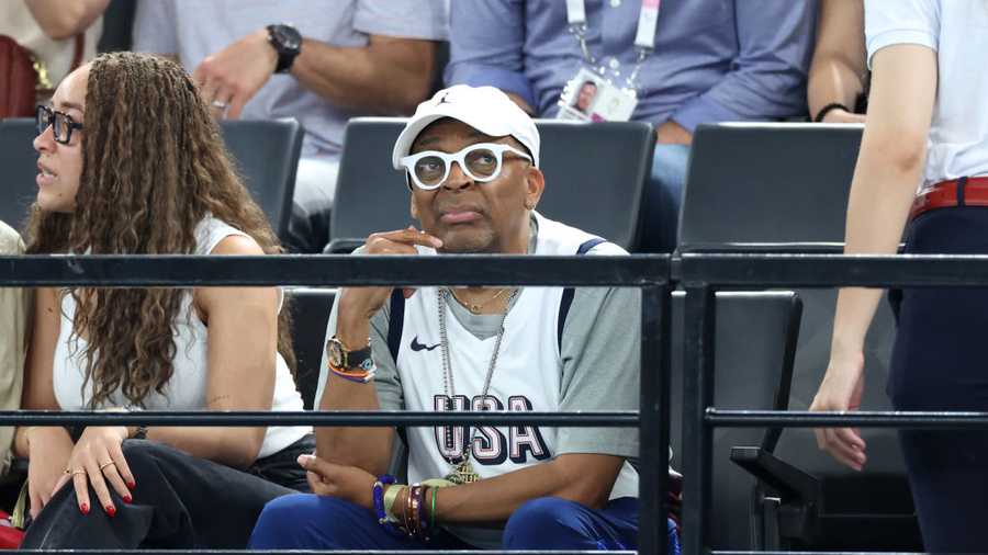 PARIS, FRANCE - JULY 30: Spike Lee is seen during the Artistic Gymnastics Women&apos;s Team Final on day four of the Olympic Games Paris 2024 at Bercy Arena on July 30, 2024 in Paris, France. (Photo by Pascal Le Segretain/Getty Images)