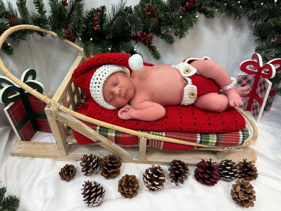 newborn baby christmas shoot 2025