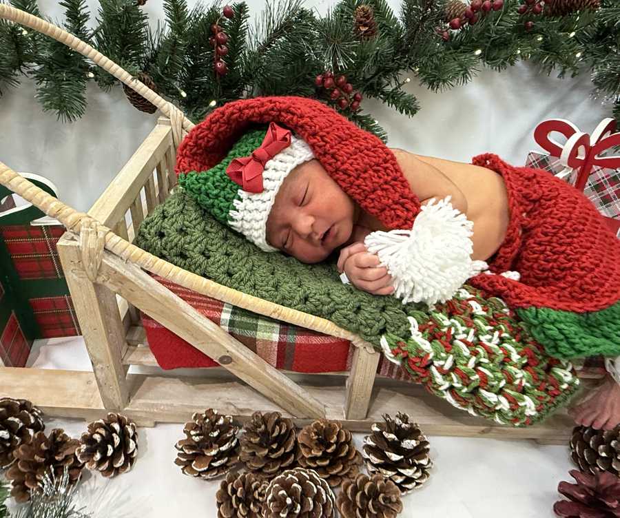 newborn baby christmas shoot 2025