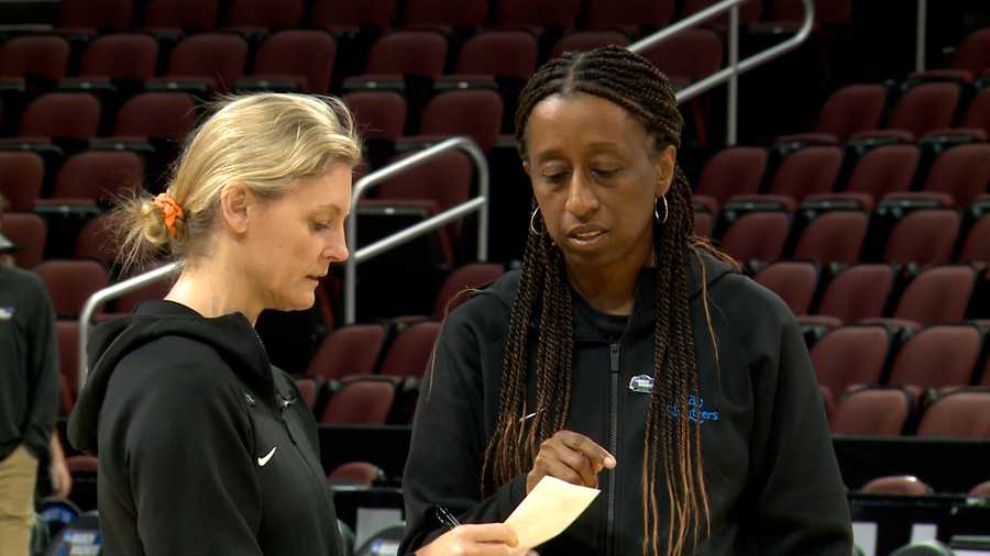 Kellie Harper (left) with Samantha Williams