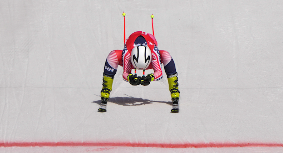 Thomas Charles Walsh of the United States competes in the men's super-G, standing, at the 2022 Winter Paralympics, Sunday, March 6, 2022, in the Yanqing district of Beijing.